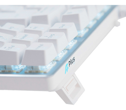 Teclado Gamer Aplus Tech Barakwhite Led Mecânico Switch Blue Cor de teclado Branco Idioma Português Brasil
