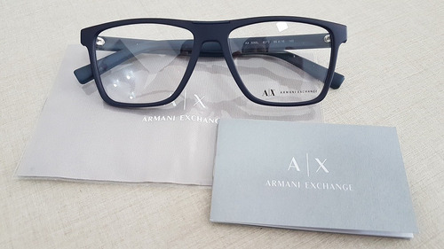 Armação Oculos Grau Armani Exchange Ax3055 8273 55 Azul | Parcelamento sem  juros