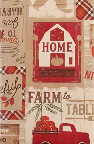 Bountiful Harvest Farm To Table Country Patchwork Vinyl Flan