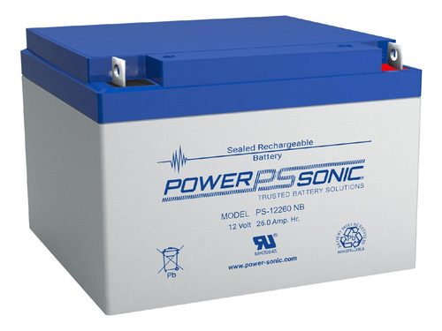 Bateria Respaldo Power Sonic Ps-12260 Nb 12v 26.0ah