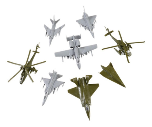 ////8 Piezas De Avión Ensambladas Modelo 1:144 Estilo Modelo