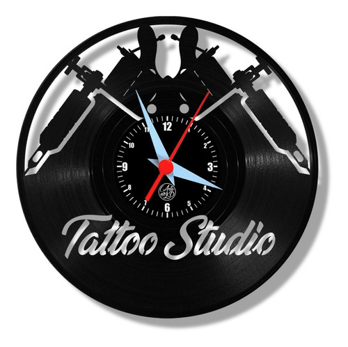 Studio Tattoo Relógio Tatuagem Disco Vinil Arte No Lp