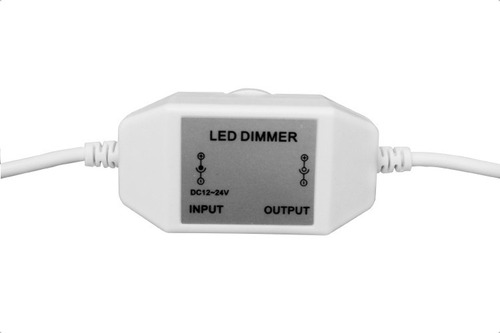 Mini Dimmer Knob Para Led Monocromático Con Plug 12v - 24w 24v - 48w 2a 1 Salida Demasled