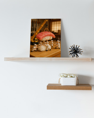 Cuadro Moderno Mural Chefs Miniatura Con Sushi Original Full Hd