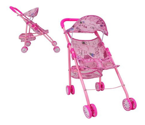 Coche De Bebé Para Muñeca Moisés Plegable