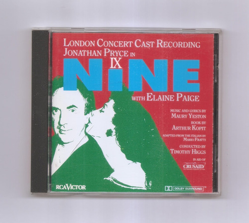 Nine Maury Yeston Elaine Paige Banda De Sonido Cd Usa