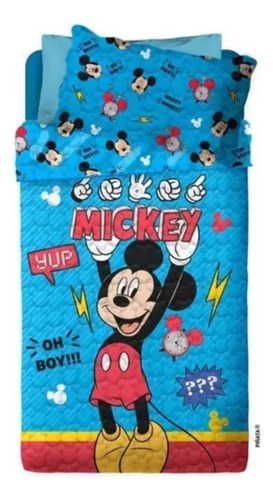 Cubrecama Piñata Cover Reversible 1 1/2 Plaza Mickey