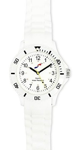 Reloj Scrub Smart Basics Para Enfermeras - Blanco Sw-w-100.