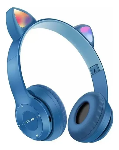 Auriculares Infantiles Con Orejas Gato Niños Popit Bluetooth