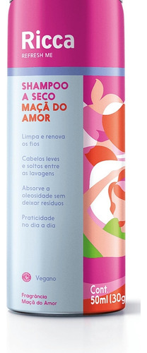 Shampoo A Seco Limpeza Profunda Antibacteriano 150ml - Ricca