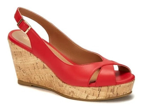 Sandalia Andrea Plataforma Rojo Mujer 3096161