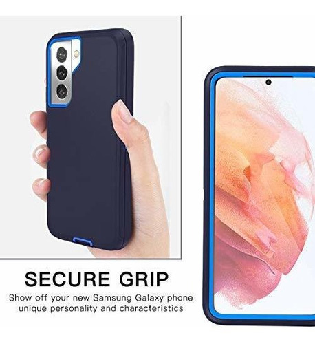 Imagen 4 de 6 de Funda Galaxy S21 Plus Aicase + Protector Admiral Blue/royal