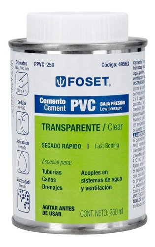 Cemento  Pvc, Bote 250 Ml  49563