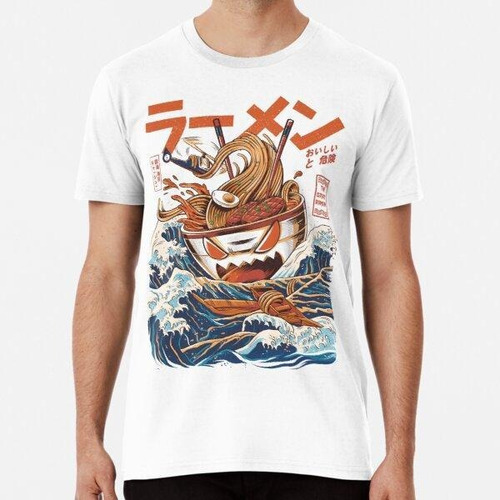 Remera El Gran Ramen De Kanagawa Algodon Premium