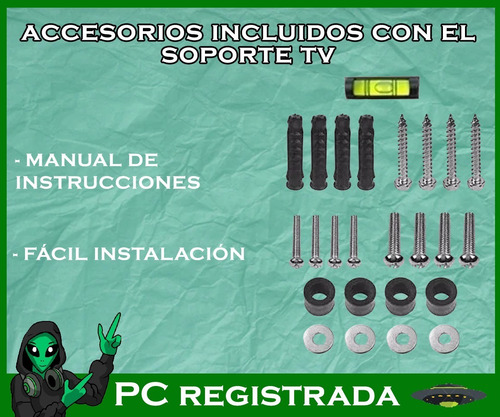 Imagen 3 de 7 de Soporte Led/lcd 32 - 55 Fijo 50kg Acero Pcreg