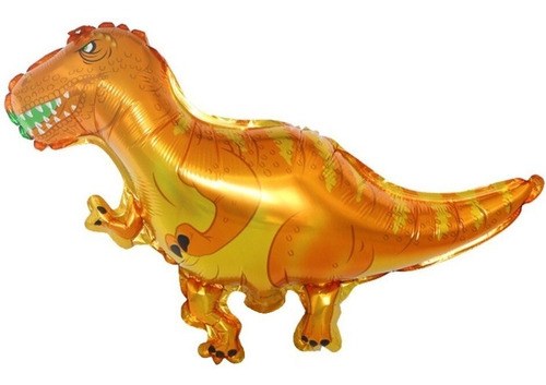 Globo Dinosaurio Rex Naranja + De 1 Metro X 1 Unidad