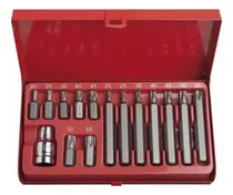 Comprar Jogo De Soquetes Bits Pontas Torx Curto E Longo T20 Á T55