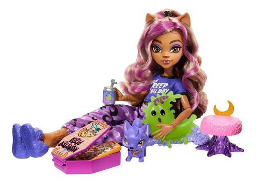Muñeca de fiesta Clawdeen Creepover de Monster High Hky67 Mattel
