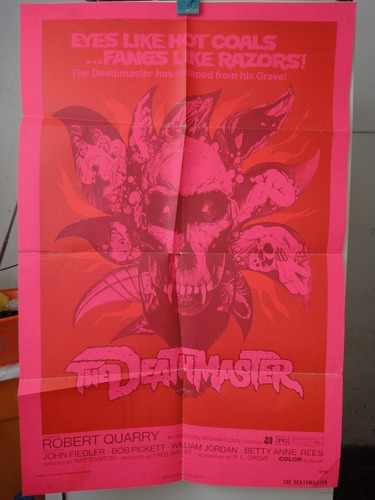 Poster Original The Deathmaster Robert Quarry John Fiedler