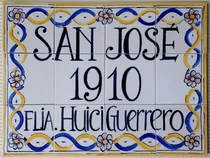 Comprar Azulejos Pintados A Mano. Letreros. Direcciones. Carteles