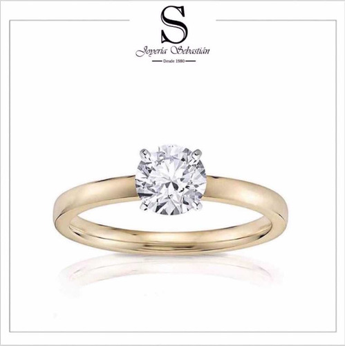 Anillo De Compromiso Oro 18k Con Diamante De 0.20 Carat.