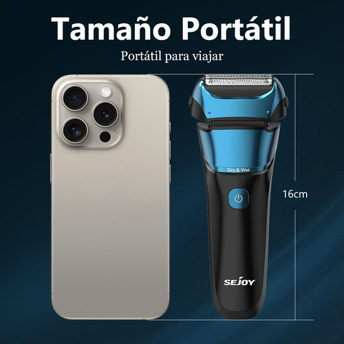 Sejoy Rasuradoras De Barba Eléctrica Recargable Para Hombre Color Azul 100/240V