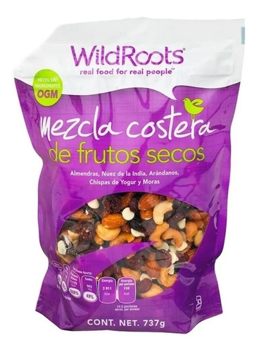 Mezcla Costera De Frutos Secos Wild Roots De 737 Gr Msi