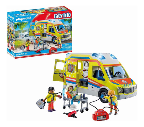 Playmobil City Life 71202 Ambulancia Con Luz Y Sonido, Jugue