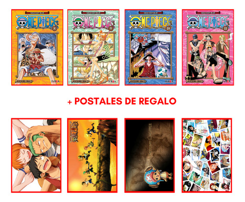 Combo One Piece 8 A 11 - Manga - Ivrea
