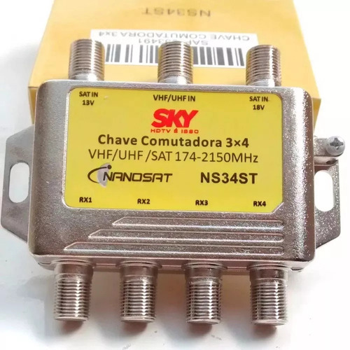 50 Chaves Comutadoras Sky 3x4 Substitui Diseqc Diplexer