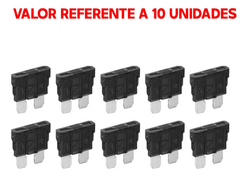 Kit 10 Fusivel Lamina 2a Universal