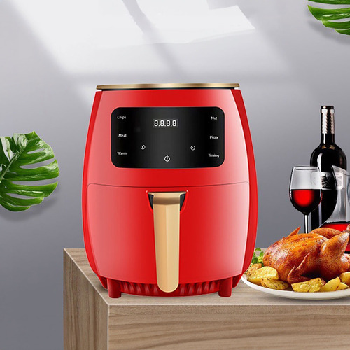 Freidora Aire Smart Multifunción 4.5l Temperatura Ajustable Rojo