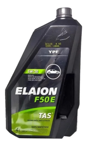 Aceite Ypf Elaion F50e 5w30 Sintetico X 4 Litros