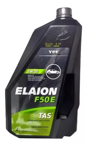 Aceite 5w30 Sintetico Ypf Elaion Auro Nafta Diesel 4 Litros