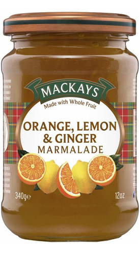 Mermelada Mackays Naranja, Limón Jengibre Escocia 340 Grs