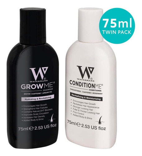 Conjunto De Shampoo E Condicionador Watermans Grow Me Minis