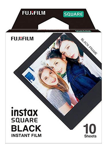 Fujifilm Instax Cuadrado Negro Película  10 Exposiciones