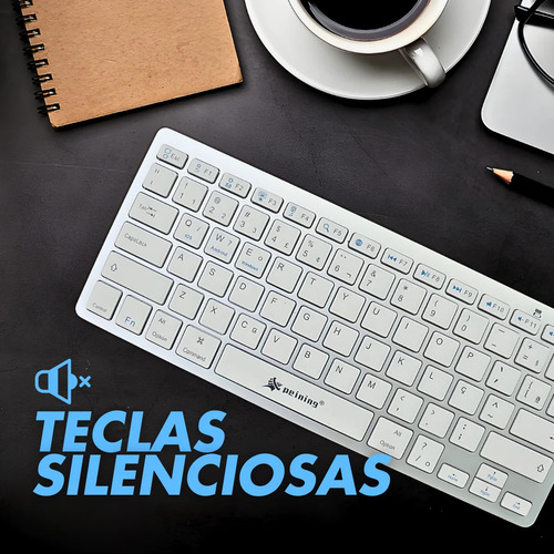 Teclado 60% Sem Fio Bluetooth Qwerty Membrana Ergonomico