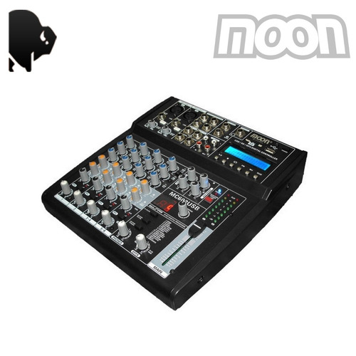 Consola Mixer Moon Mc602 6 Canales Usb Sd 16 Efectos Envios