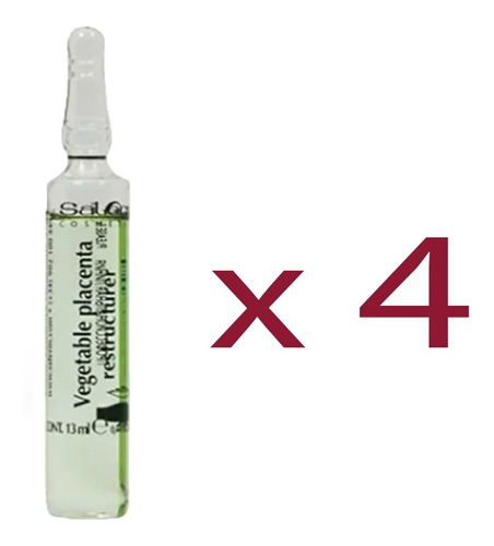 Kitx4: Ampolla Capilar Placenta Vegetal Control Caída Salerm