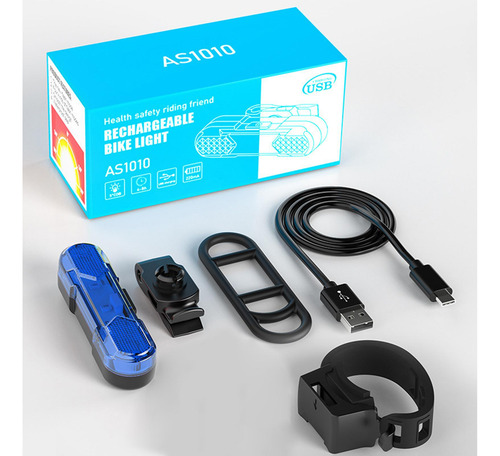 2 Luz Trasera De Bicicleta Led Cierre Azul Cierre Azul