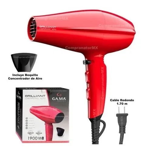 Secadora Gama Brilliant Ceramica Iones Roja Cuotas sin inter s