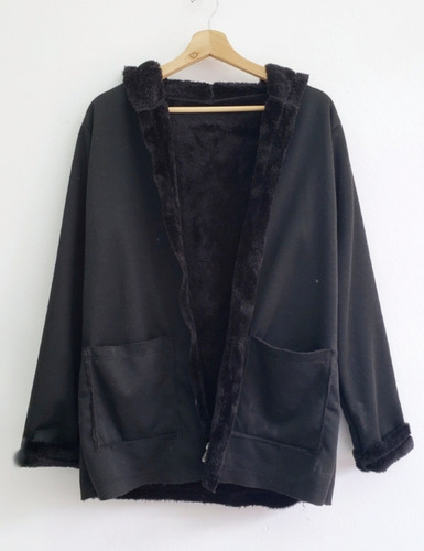 Saco De Jersey Con Piel Y Capucha Dama