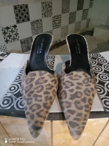 Zapatillas Vía Spiga Made In Italy Animal Print 7.5m Leopard