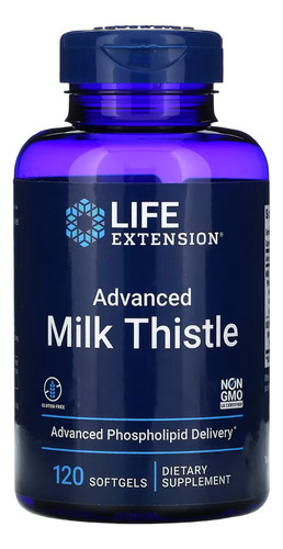 Life Extension Advance Milk Thistle - Cardo Mariano Avanzado - 120 Cápsulas - Sin Sabor