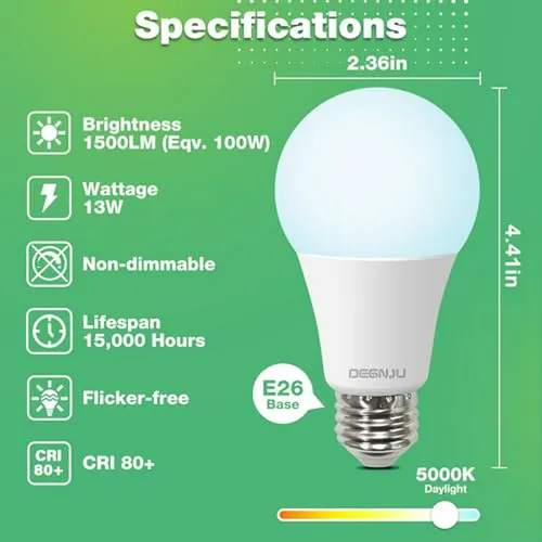 Bombillas Led 100w Equivalente , Lumens, 24 Pcs
