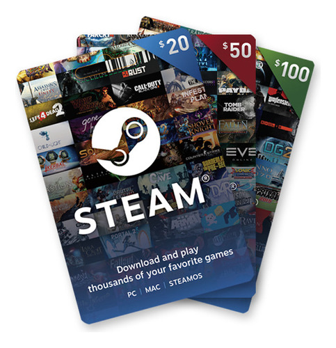 Tarejetas Recarga Steam Físicas