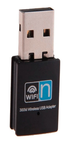 Imagen 2 de 3 de Adaptador Wifi Placa De Red Usb Nano Wireless 300mbps
