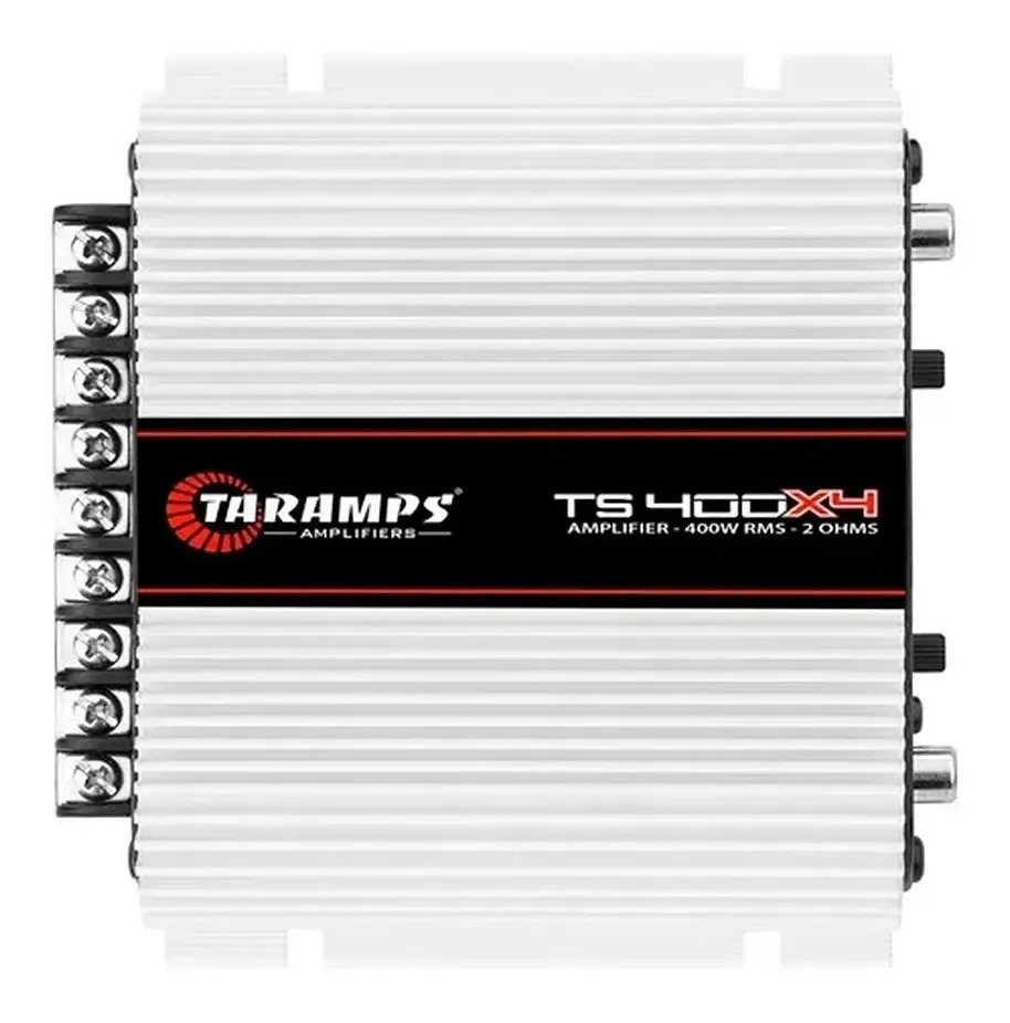 Amplificador digital Taramps Ts400, módulo Rms de 400 W, 4 canales, 2 ohmios