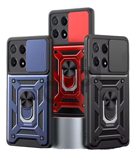 Funda Anillo Con Cubre Camara + Mica De Regalo Negro Zte Axon 60